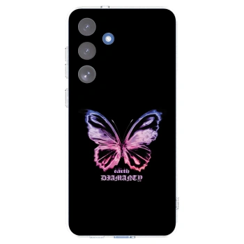 Picasee silikonový průhledný obal pro Samsung Galaxy S25 FE 5G - Diamanty Purple