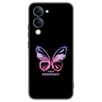 Picasee silikonový černý obal pro Vivo Y29s 5G - Diamanty Purple