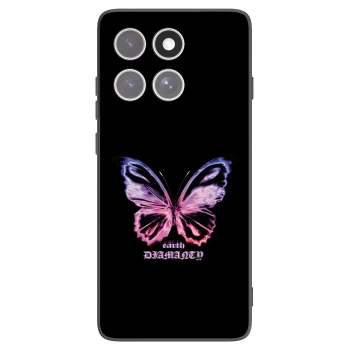 Picasee silikonový černý obal pro Motorola Edge 60 Fusion - Diamanty Purple