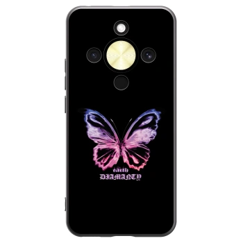 Picasee silikonový černý obal pro Honor Magic8 Lite 5G - Diamanty Purple