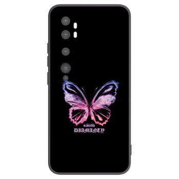 Picasee silikonový černý obal pro Xiaomi Mi Note 10 (Pro) - Diamanty Purple