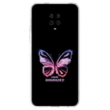 Picasee silikonový průhledný obal pro Xiaomi Redmi Note 9S - Diamanty Purple