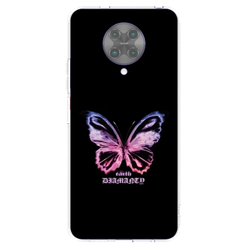 Picasee silikonový průhledný obal pro Xiaomi Poco F2 Pro - Diamanty Purple