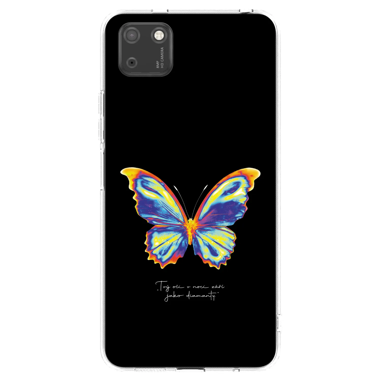 Picasee silikonový průhledný obal pro Huawei Y5P - Diamanty Black