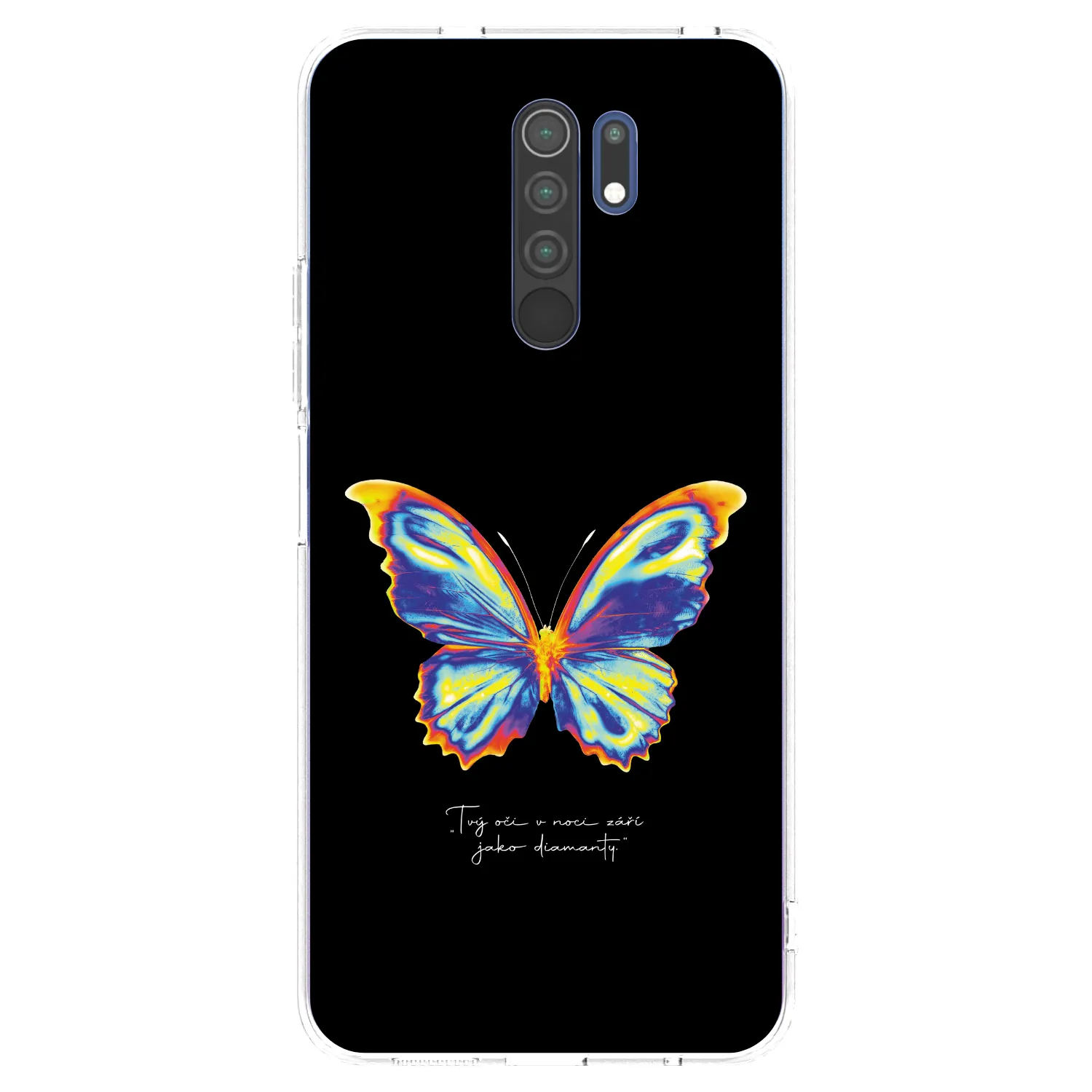 Picasee silikonový průhledný obal pro Xiaomi Redmi 9 - Diamanty Black