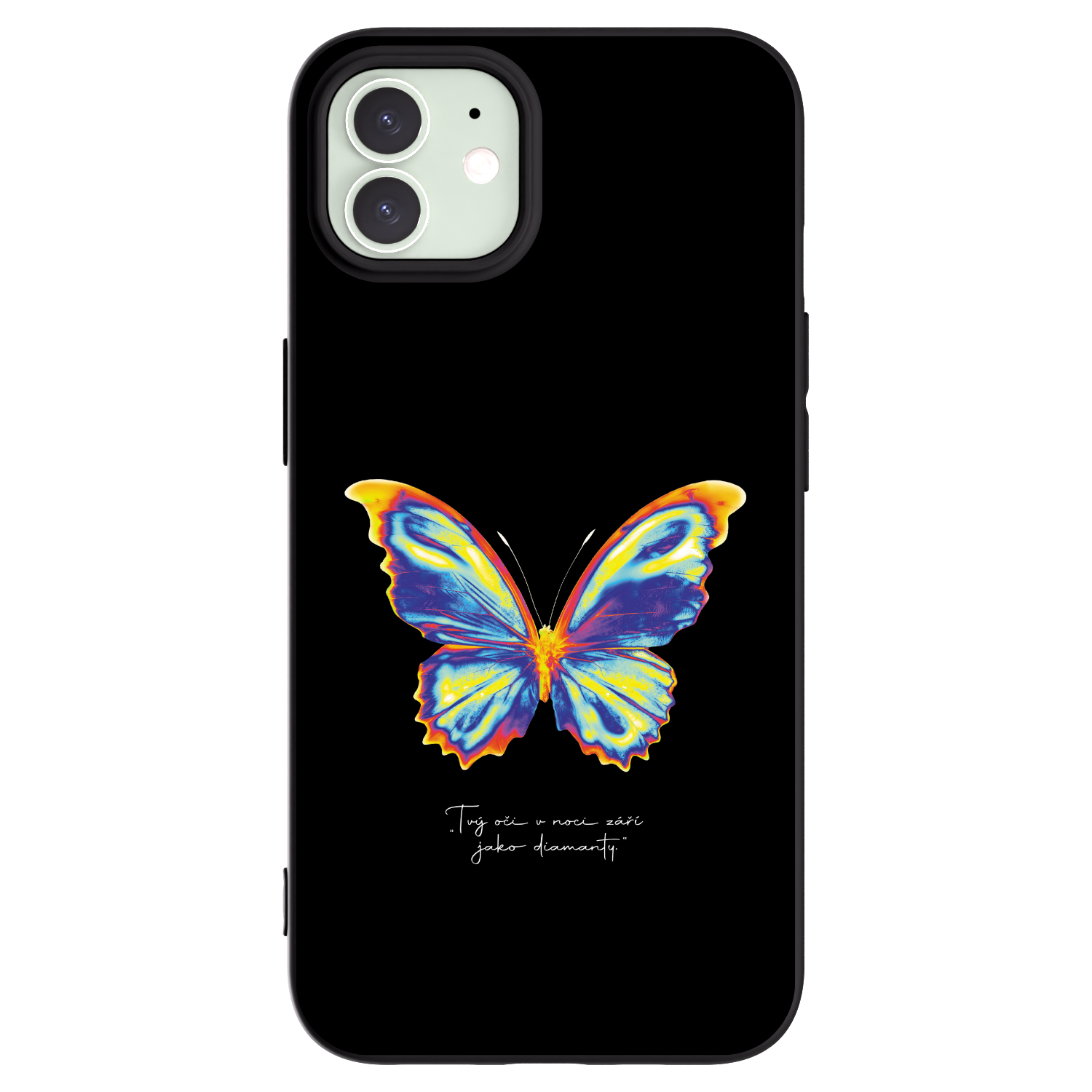 Picasee silikonový černý obal pro Apple iPhone 12 - Diamanty Black
