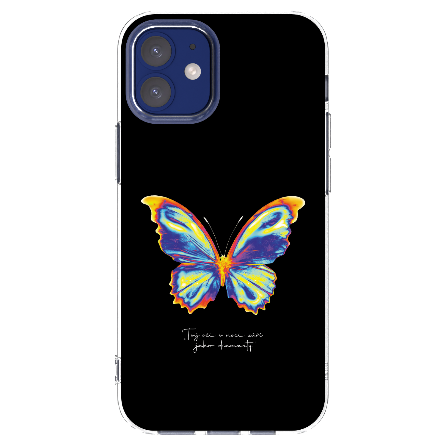 Picasee silikonový průhledný obal pro Apple iPhone 12 mini - Diamanty Black
