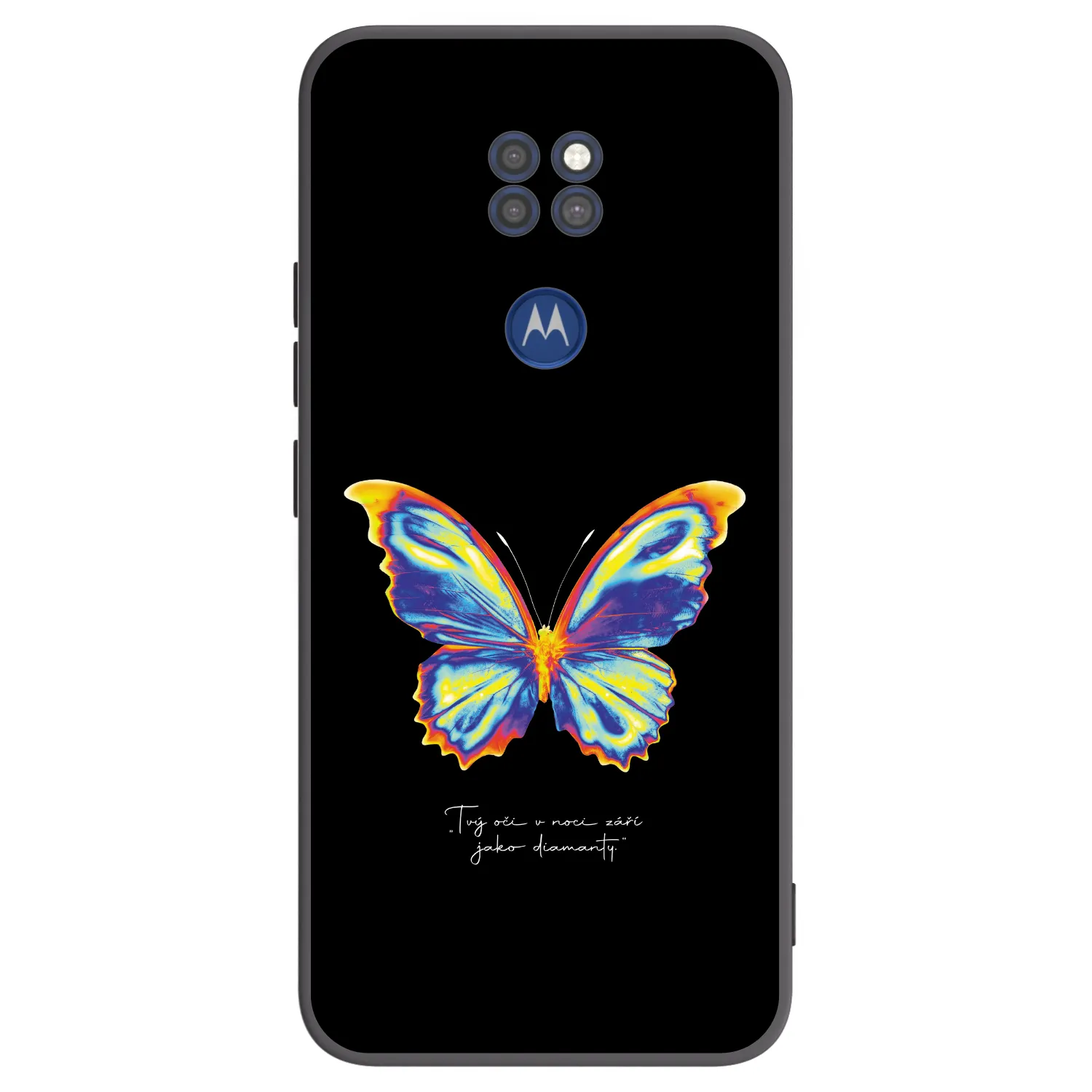 Picasee silikonový černý obal pro Motorola Moto G9 Play - Diamanty Black