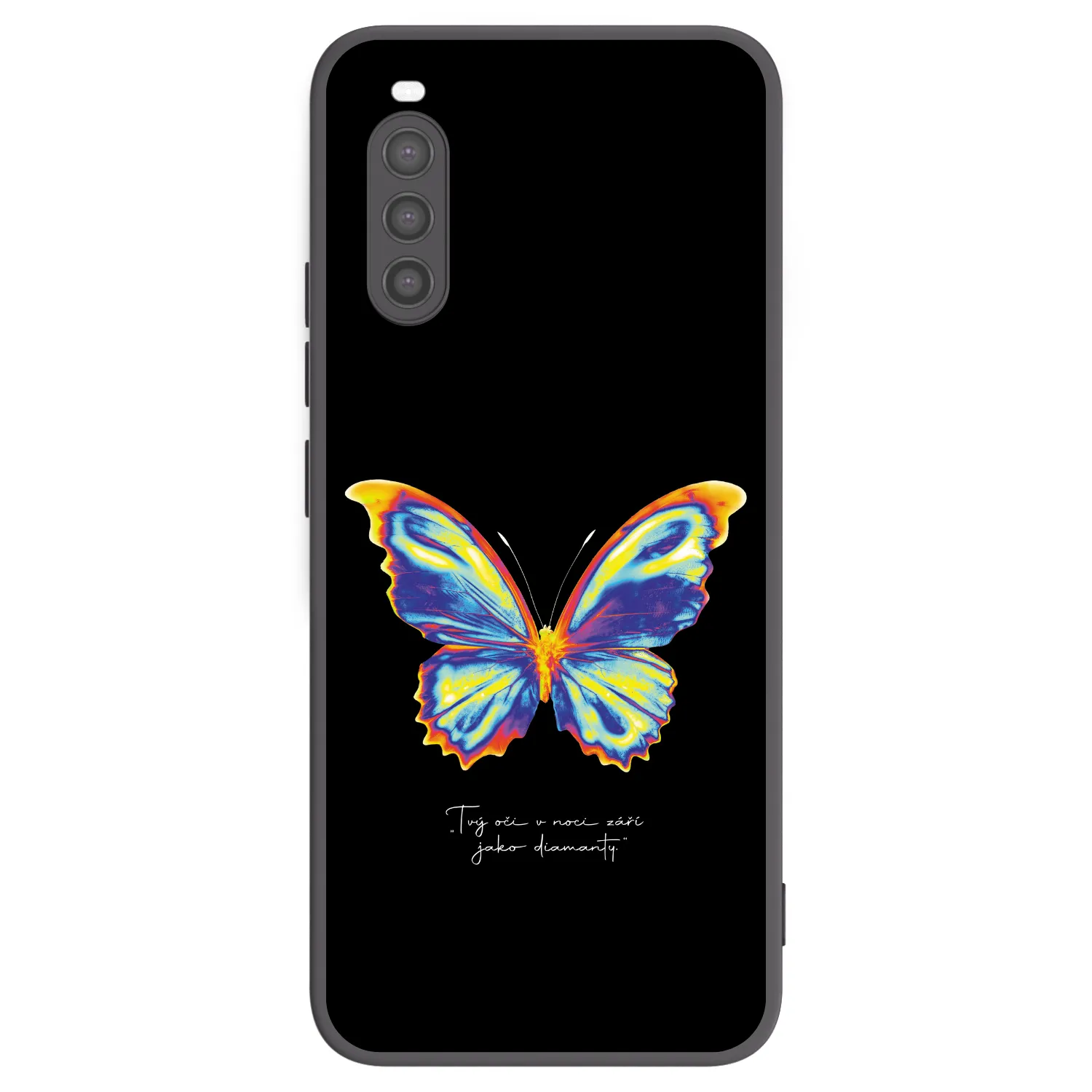 Picasee silikonový černý obal pro Sony Xperia 10 II - Diamanty Black