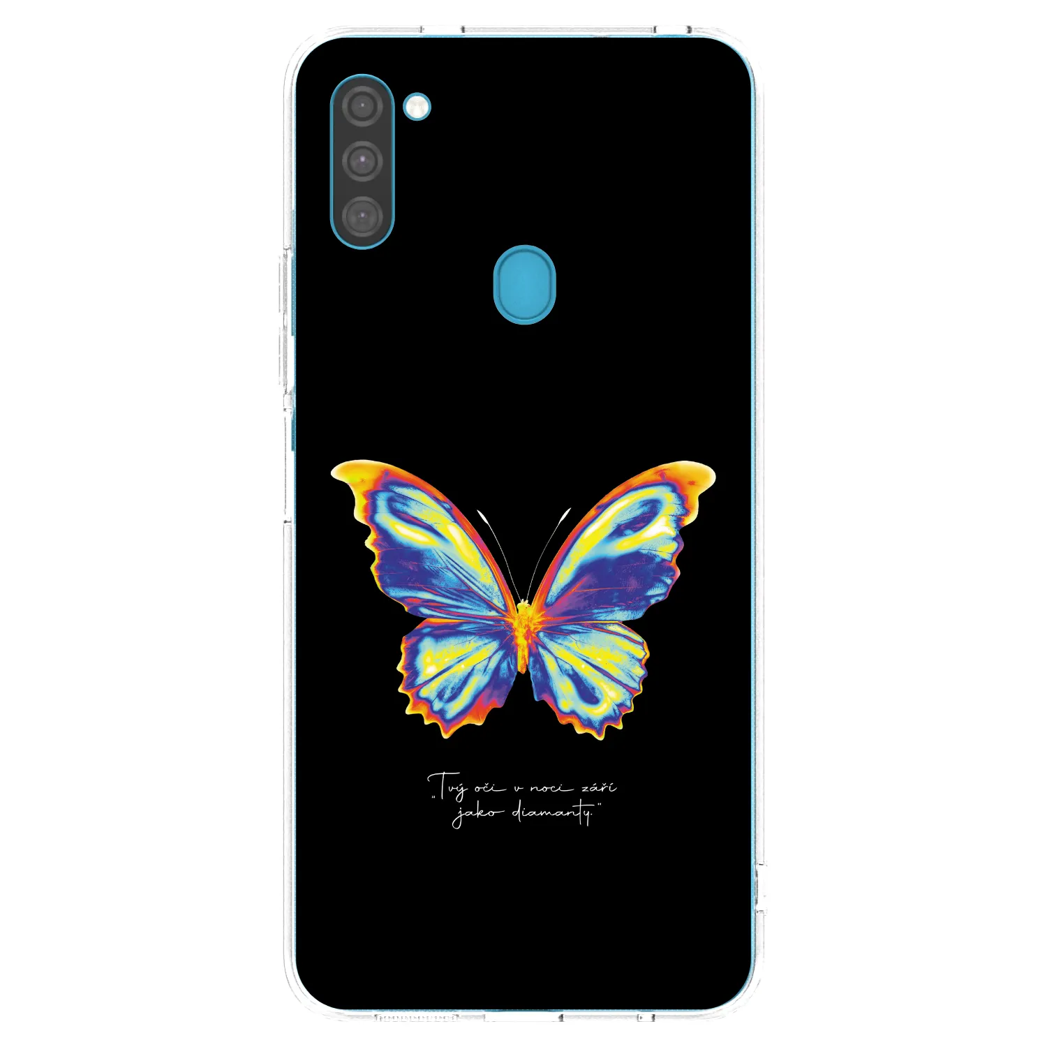 Picasee silikonový průhledný obal pro Samsung Galaxy M11 - Diamanty Black