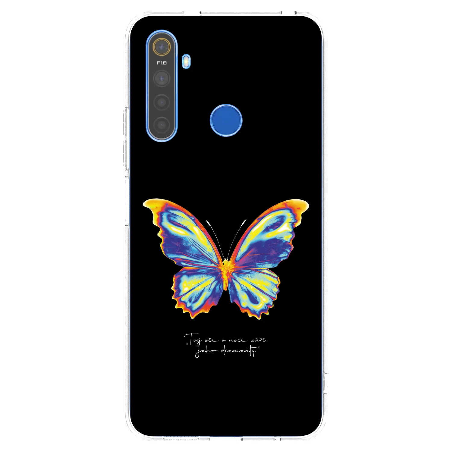 Picasee silikonový průhledný obal pro Realme 5 - Diamanty Black