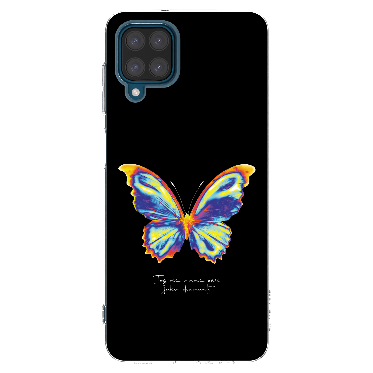 Picasee silikonový průhledný obal pro Samsung Galaxy A12 A125F - Diamanty Black