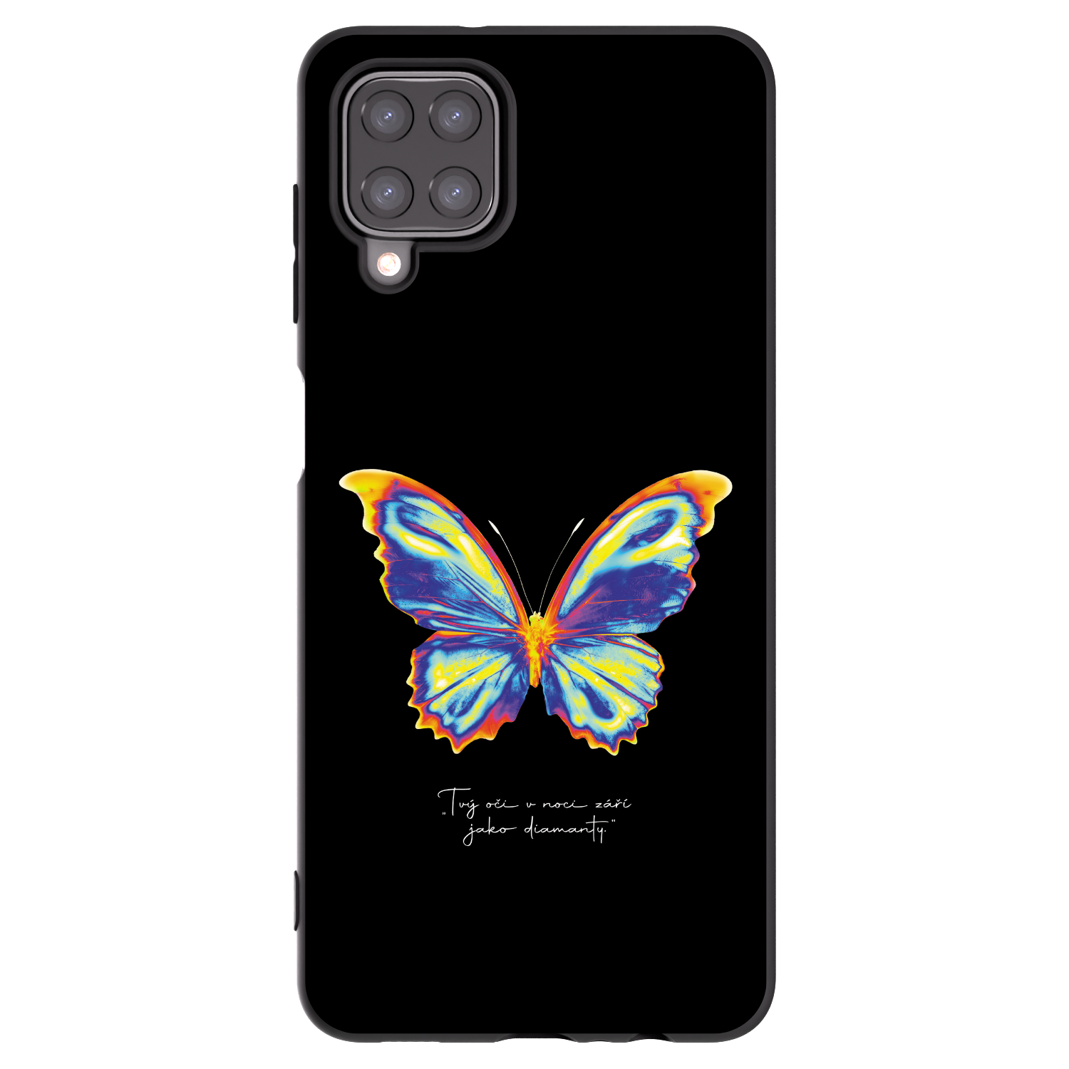 Picasee silikonový černý obal pro Samsung Galaxy A12 A125F - Diamanty Black