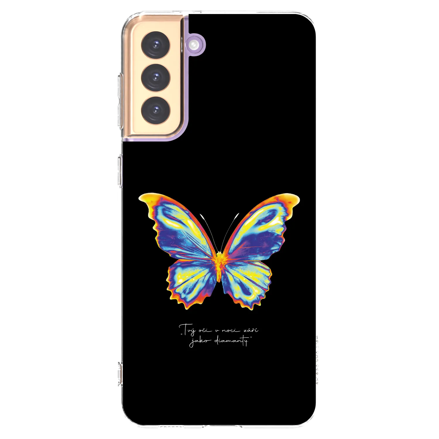 Picasee silikonový průhledný obal pro Samsung Galaxy S21+ 5G G996F - Diamanty Black