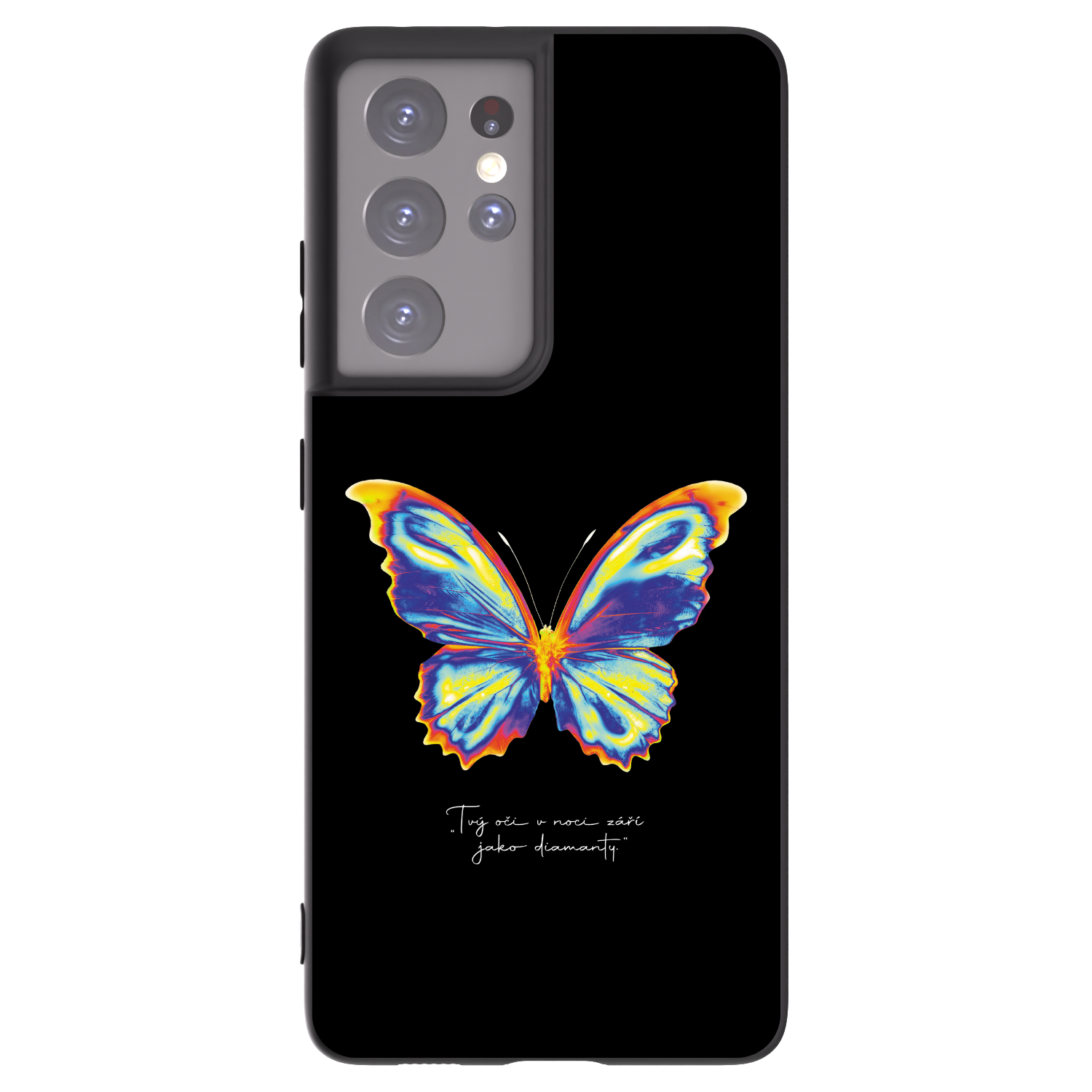 Picasee silikonový černý obal pro Samsung Galaxy S21 Ultra 5G G998B - Diamanty Black