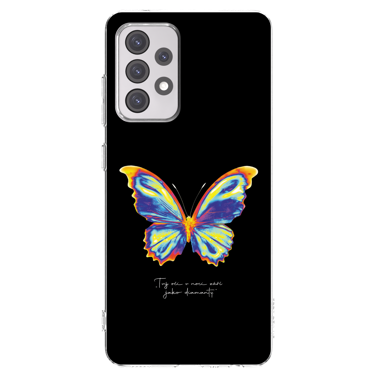Picasee silikonový průhledný obal pro Samsung Galaxy A52 5G A525F - Diamanty Black
