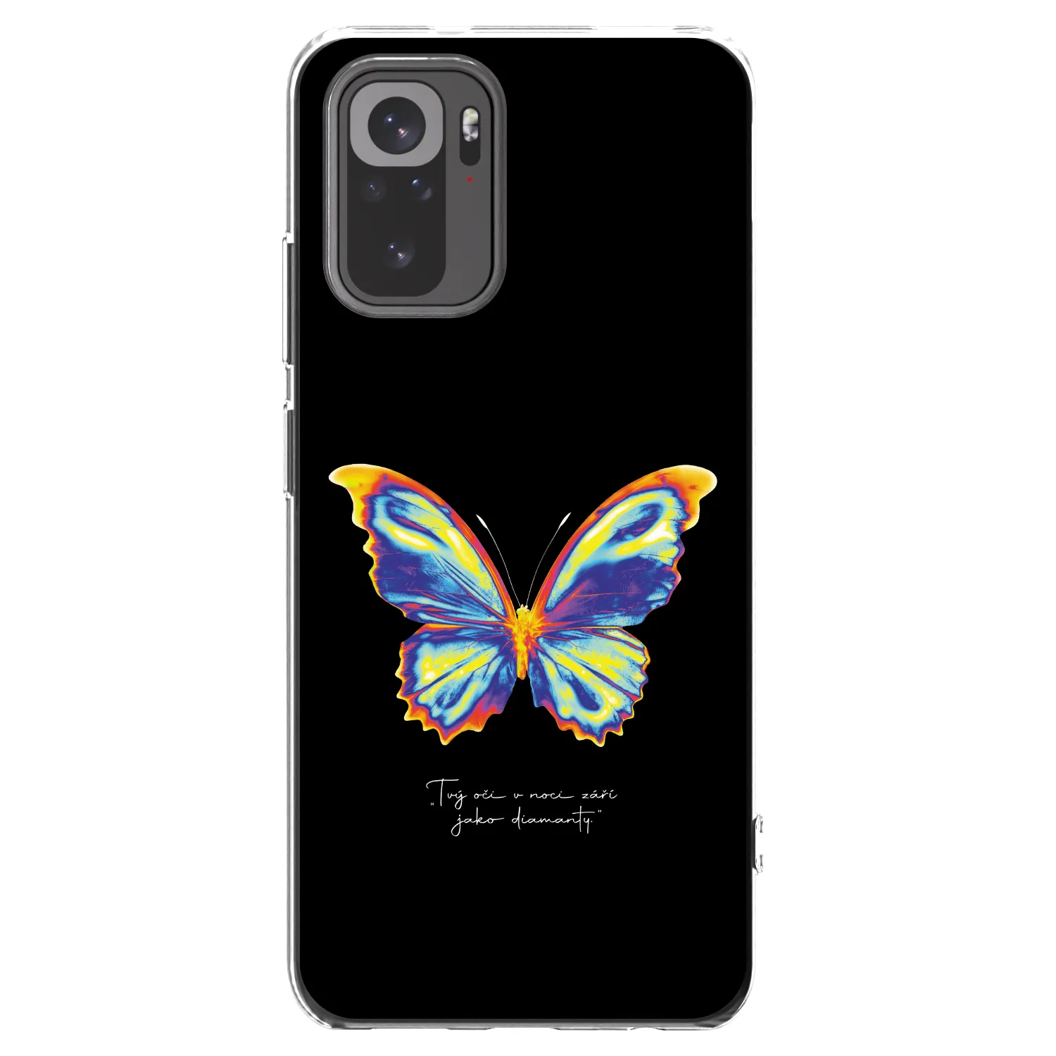 Picasee silikonový průhledný obal pro Xiaomi Redmi Note 10S - Diamanty Black