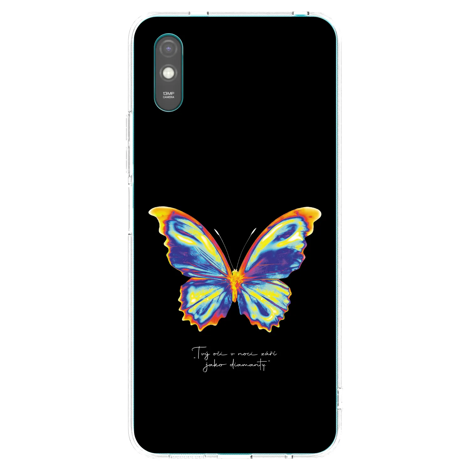 Picasee silikonový průhledný obal pro Xiaomi Redmi 9AT - Diamanty Black