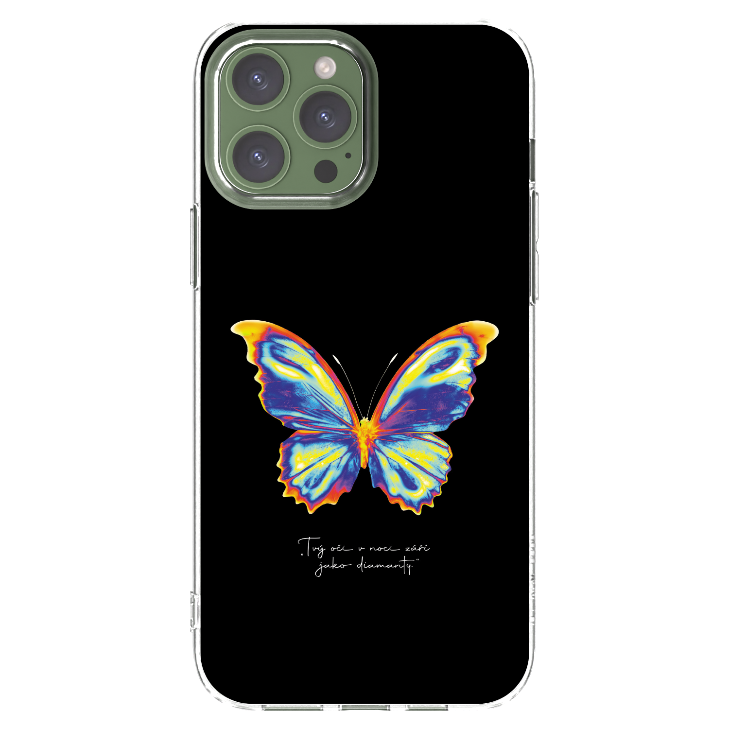 Picasee silikonový průhledný obal pro Apple iPhone 13 Pro Max - Diamanty Black