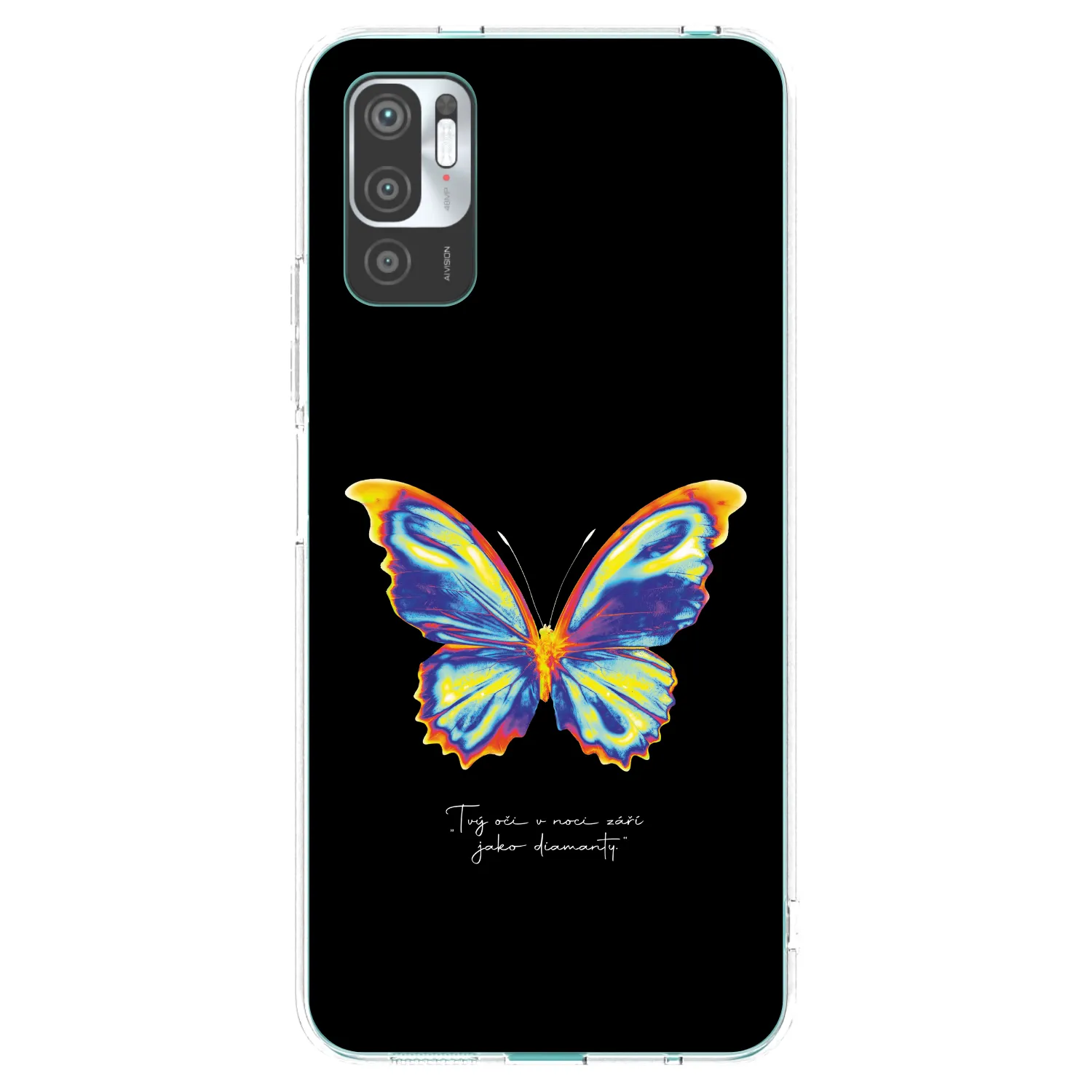 Picasee silikonový průhledný obal pro Xiaomi Redmi Note 10 5G - Diamanty Black