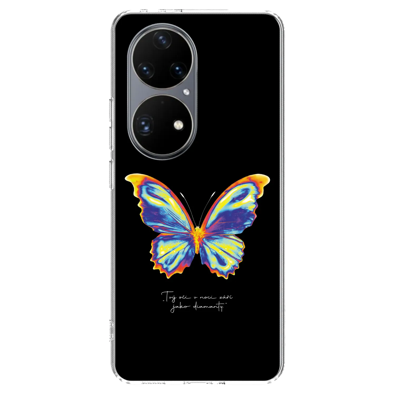 Picasee silikonový průhledný obal pro Huawei P50 - Diamanty Black