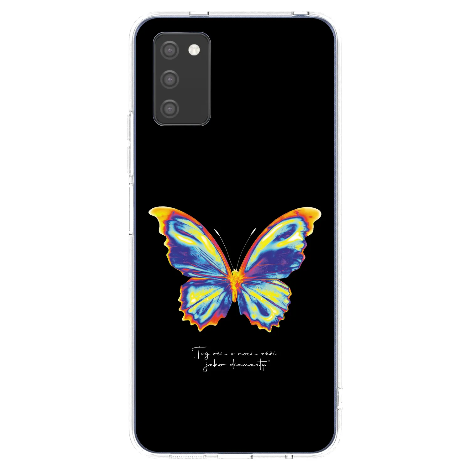 Picasee silikonový průhledný obal pro Samsung Galaxy A02s A025G - Diamanty Black