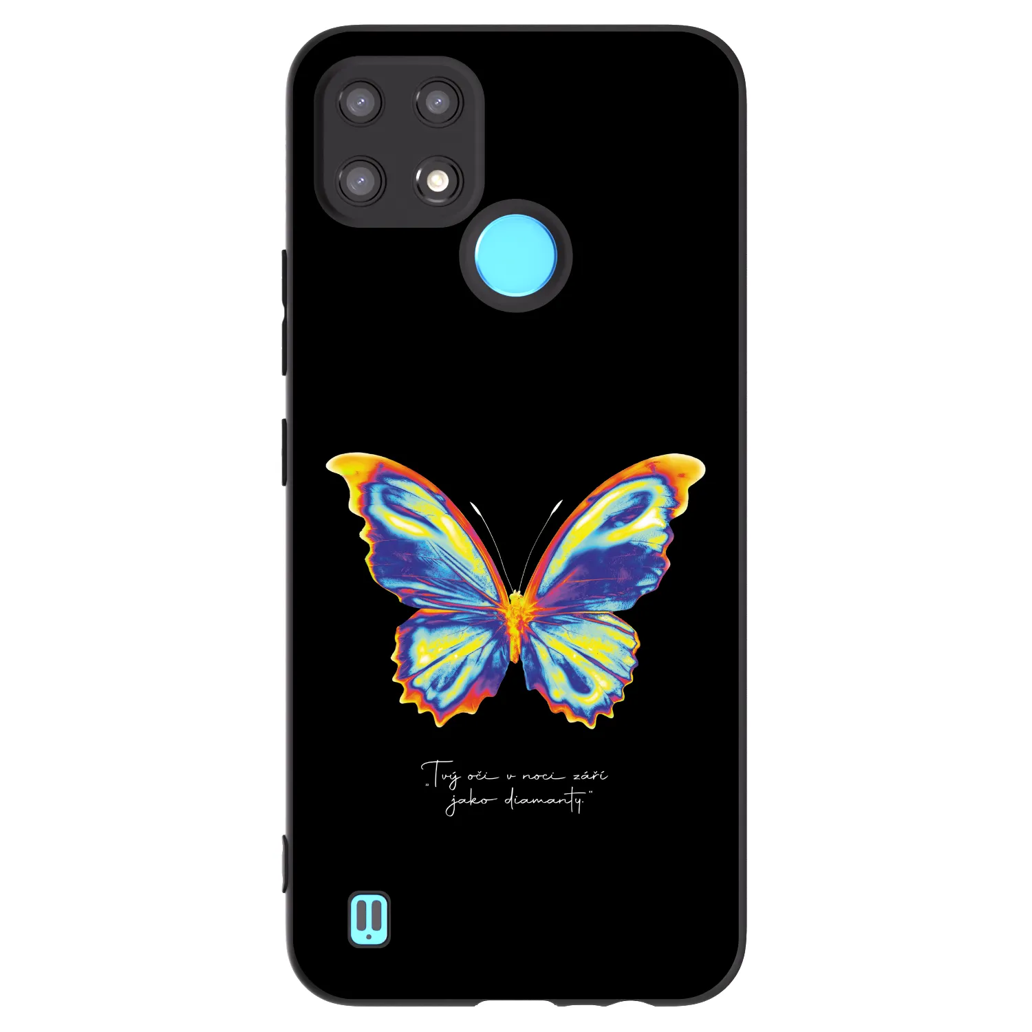 Picasee silikonový černý obal pro Realme C21 - Diamanty Black