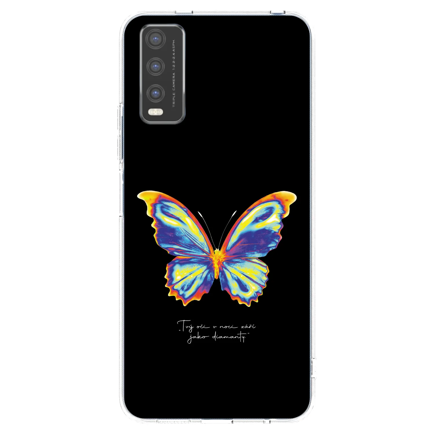 Picasee silikonový průhledný obal pro Vivo Y20s - Diamanty Black