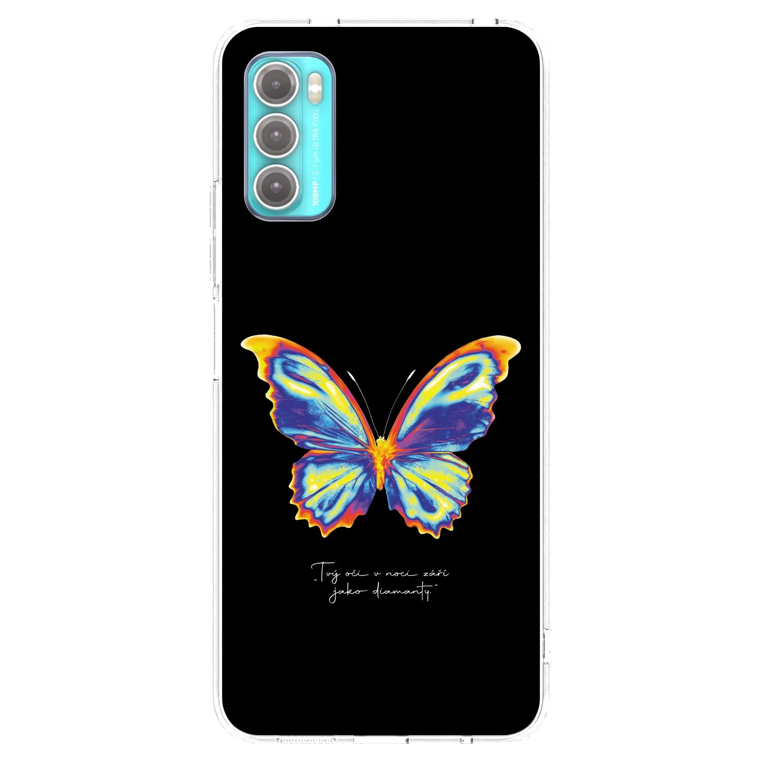 Picasee silikonový průhledný obal pro Motorola Moto G60 - Diamanty Black
