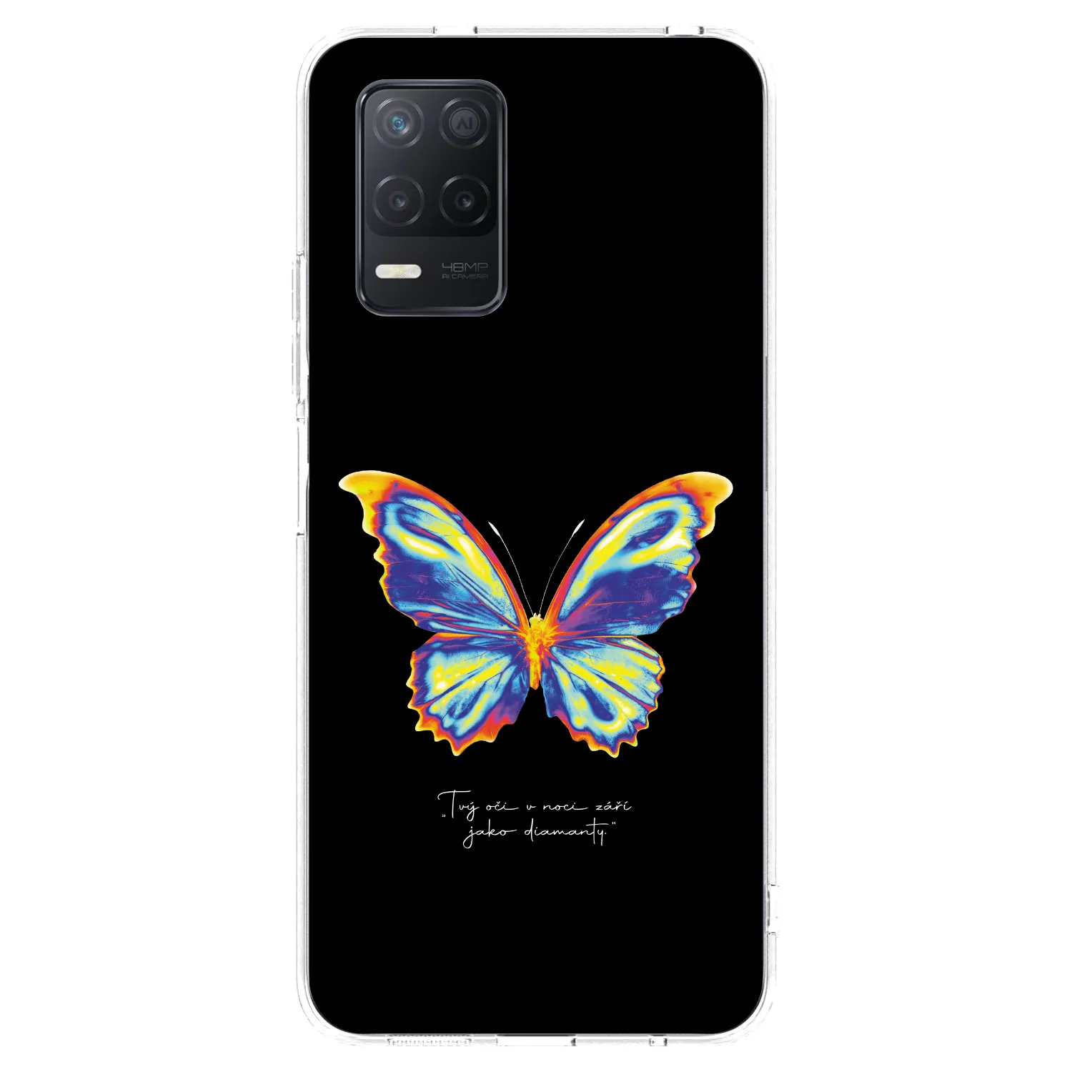Picasee silikonový průhledný obal pro Realme 8 5G - Diamanty Black