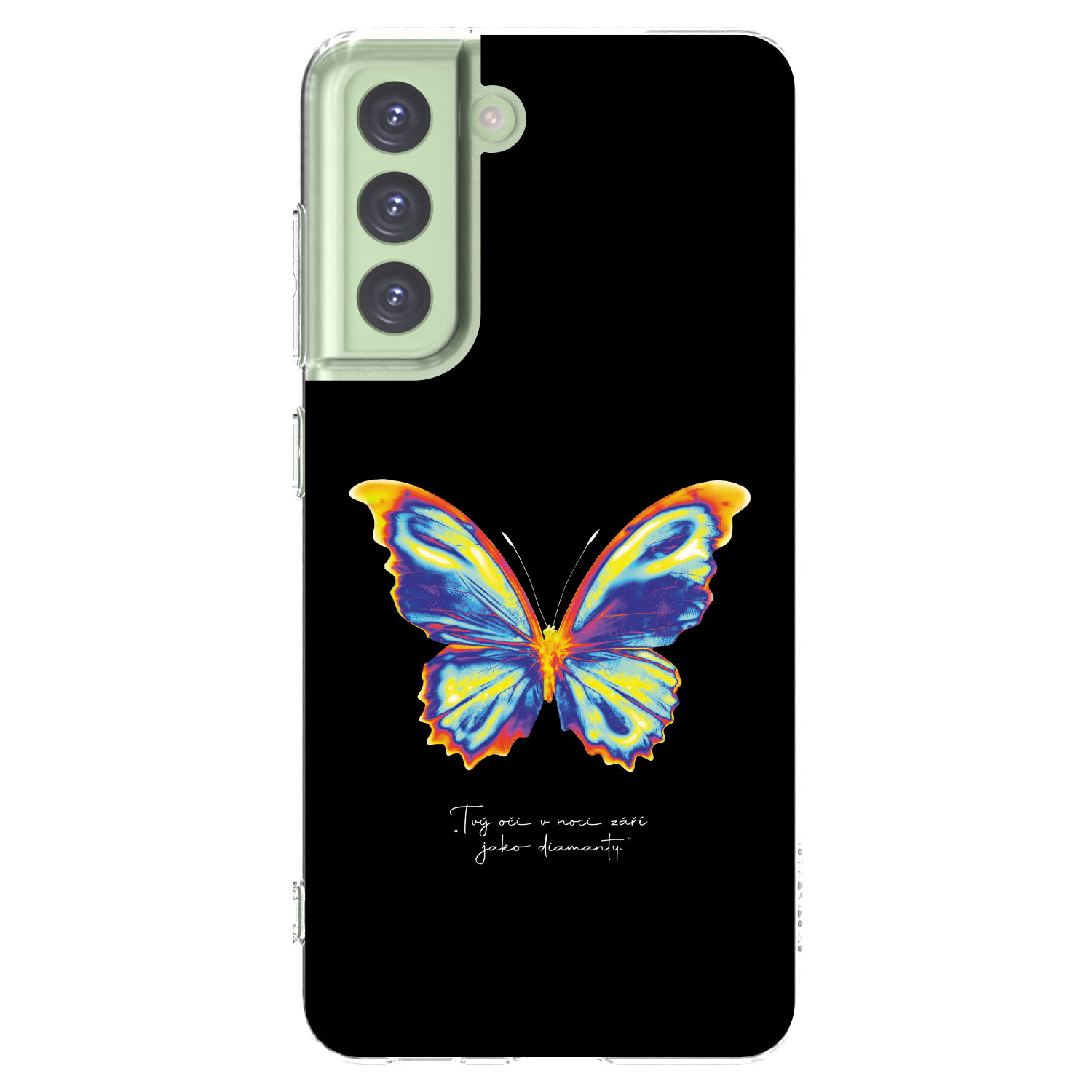 Picasee silikonový průhledný obal pro Samsung Galaxy S21 FE 5G - Diamanty Black