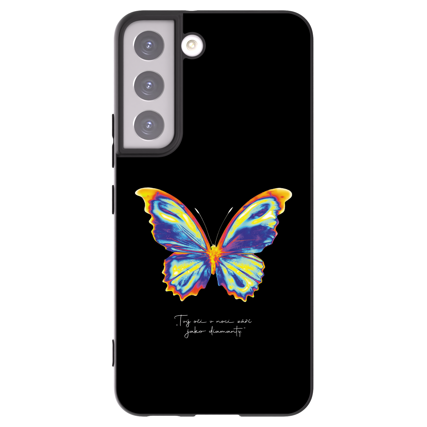 Picasee silikonový černý obal pro Samsung Galaxy S22 5G - Diamanty Black