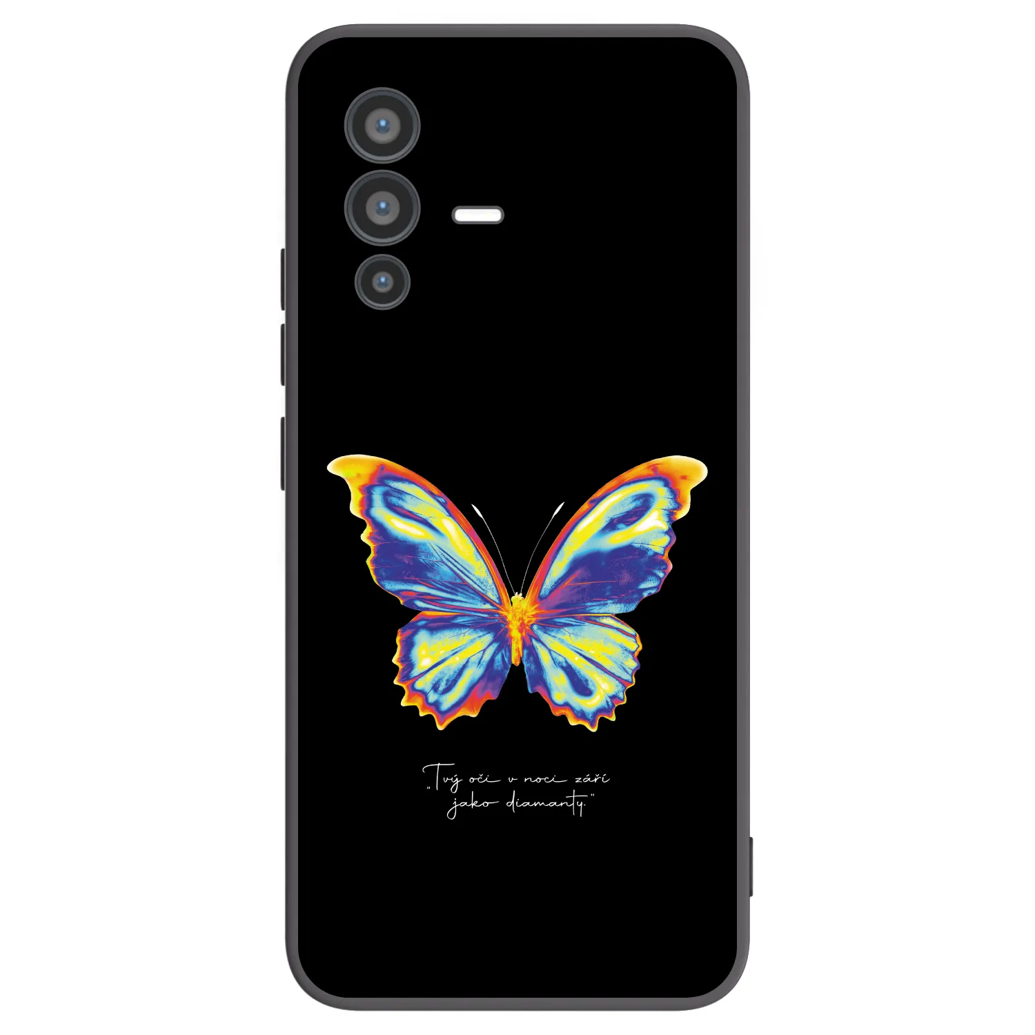 Picasee silikonový černý obal pro Vivo V23 5G - Diamanty Black