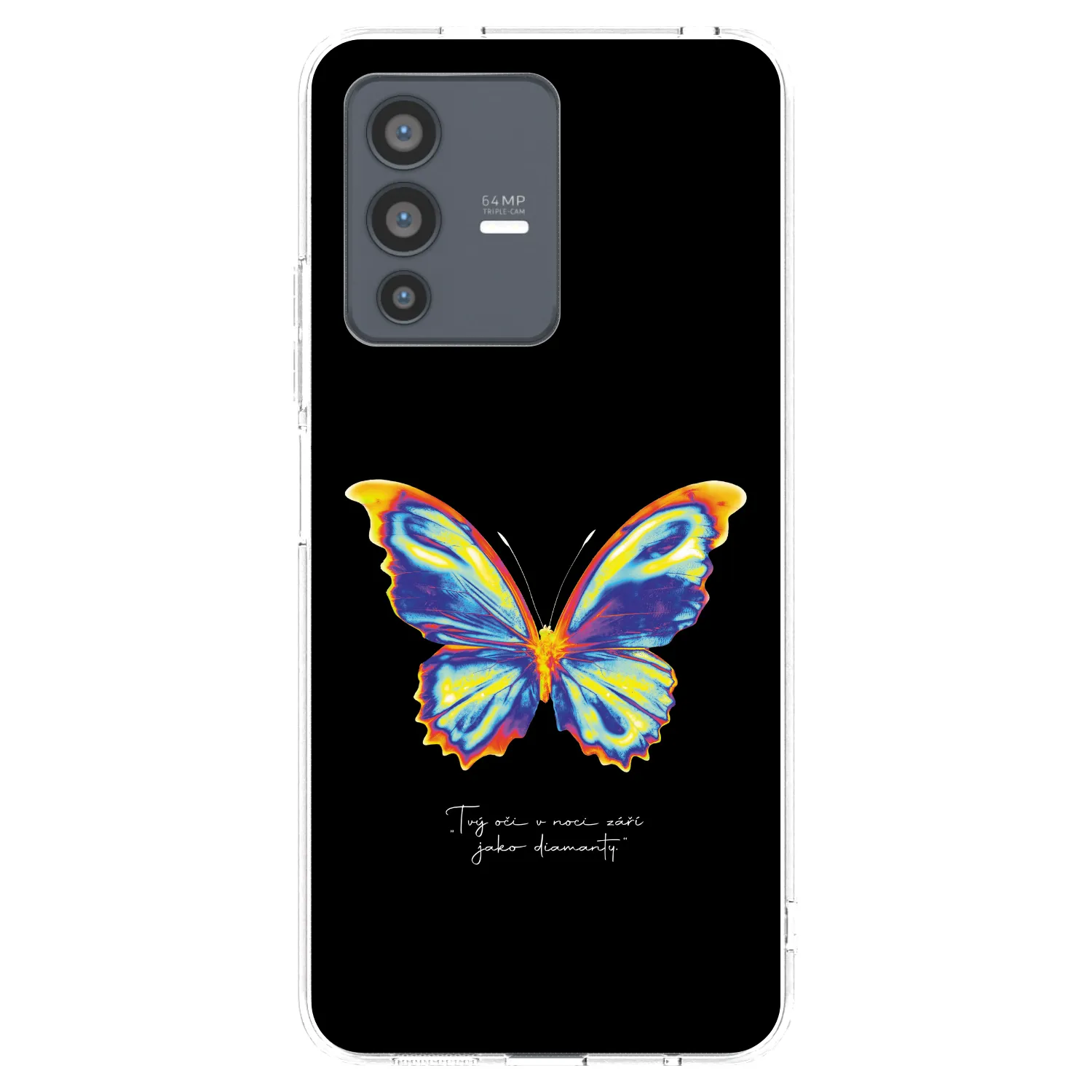 Picasee silikonový průhledný obal pro Vivo V23 5G - Diamanty Black