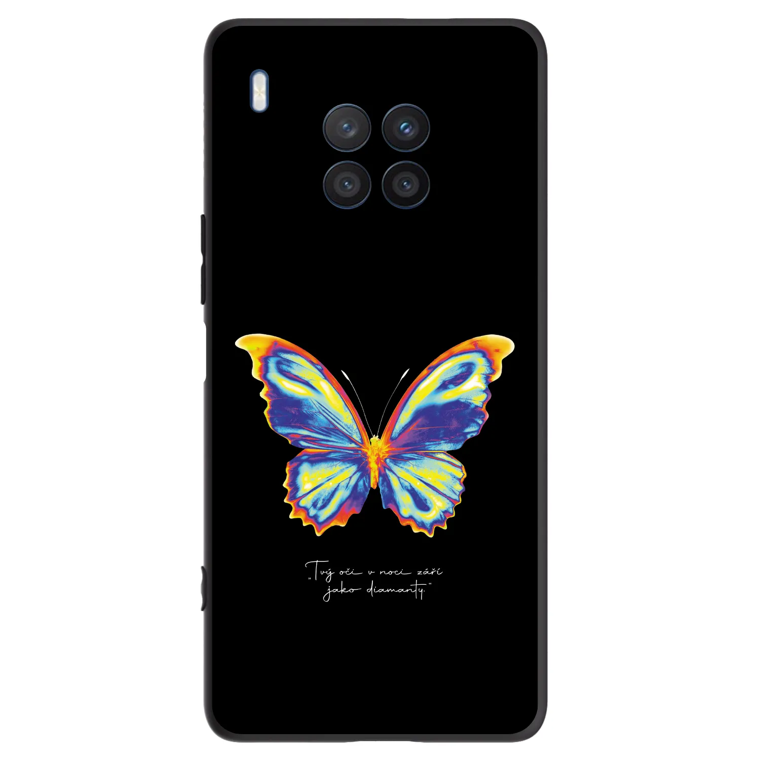 Picasee silikonový černý obal pro Honor 50 Lite - Diamanty Black