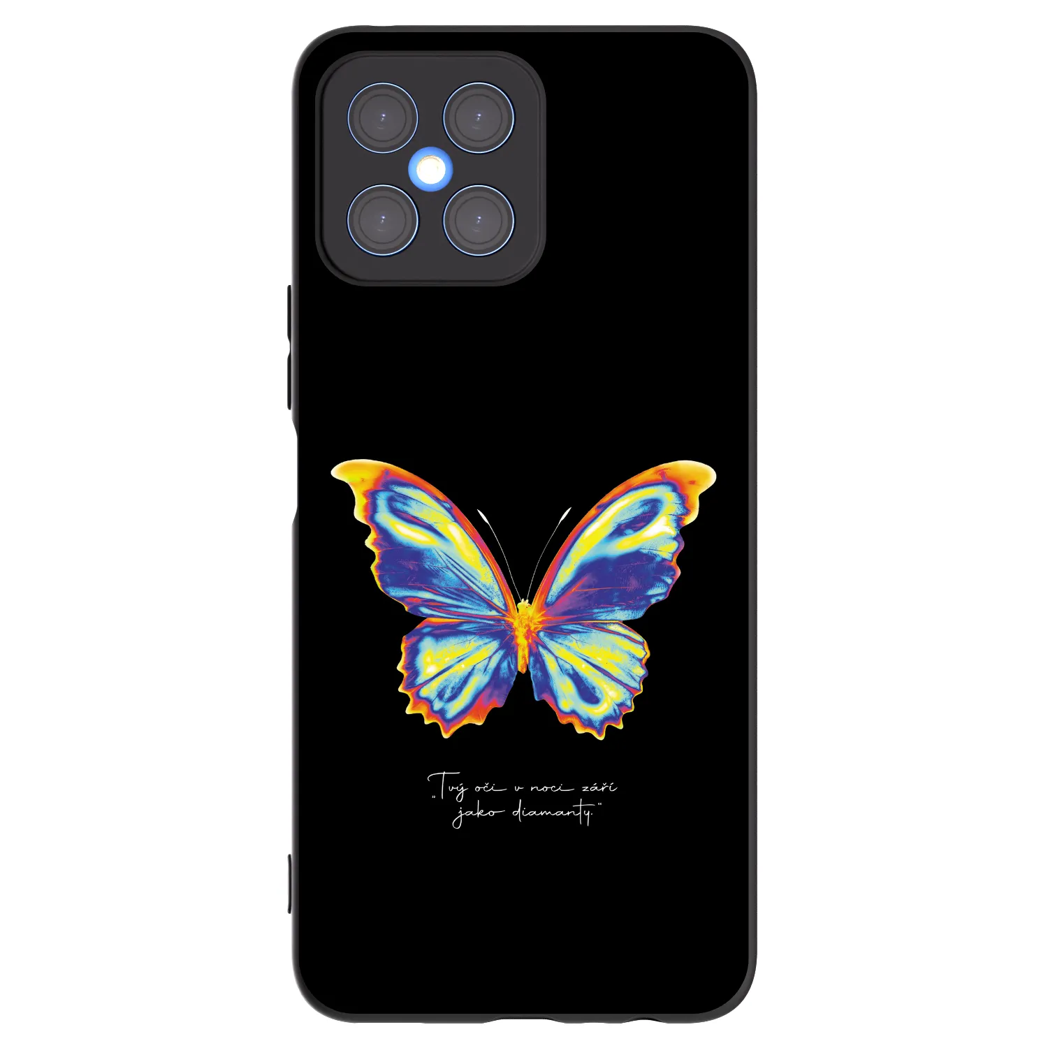Picasee silikonový černý obal pro Honor X8 4G - Diamanty Black