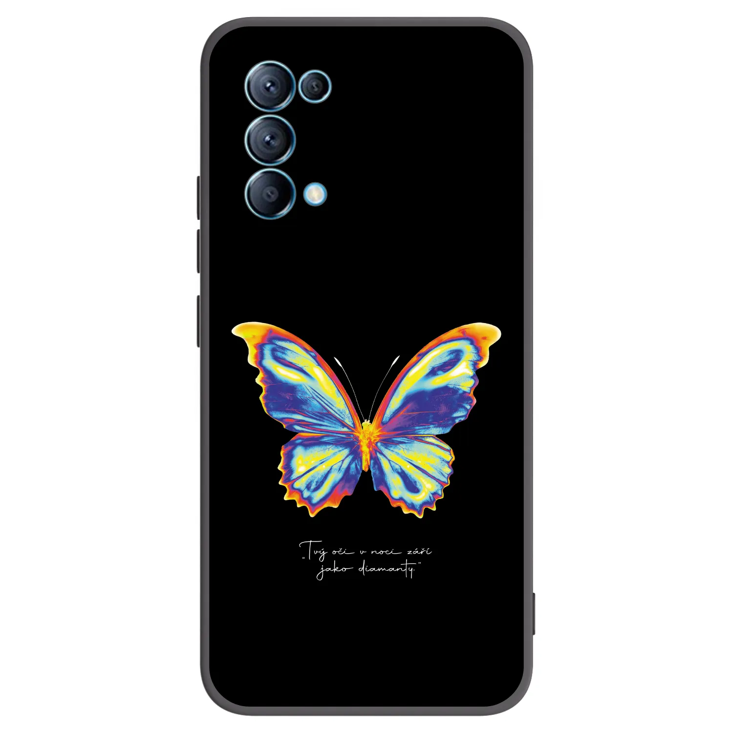 Picasee silikonový černý obal pro OPPO Reno 5 5G - Diamanty Black