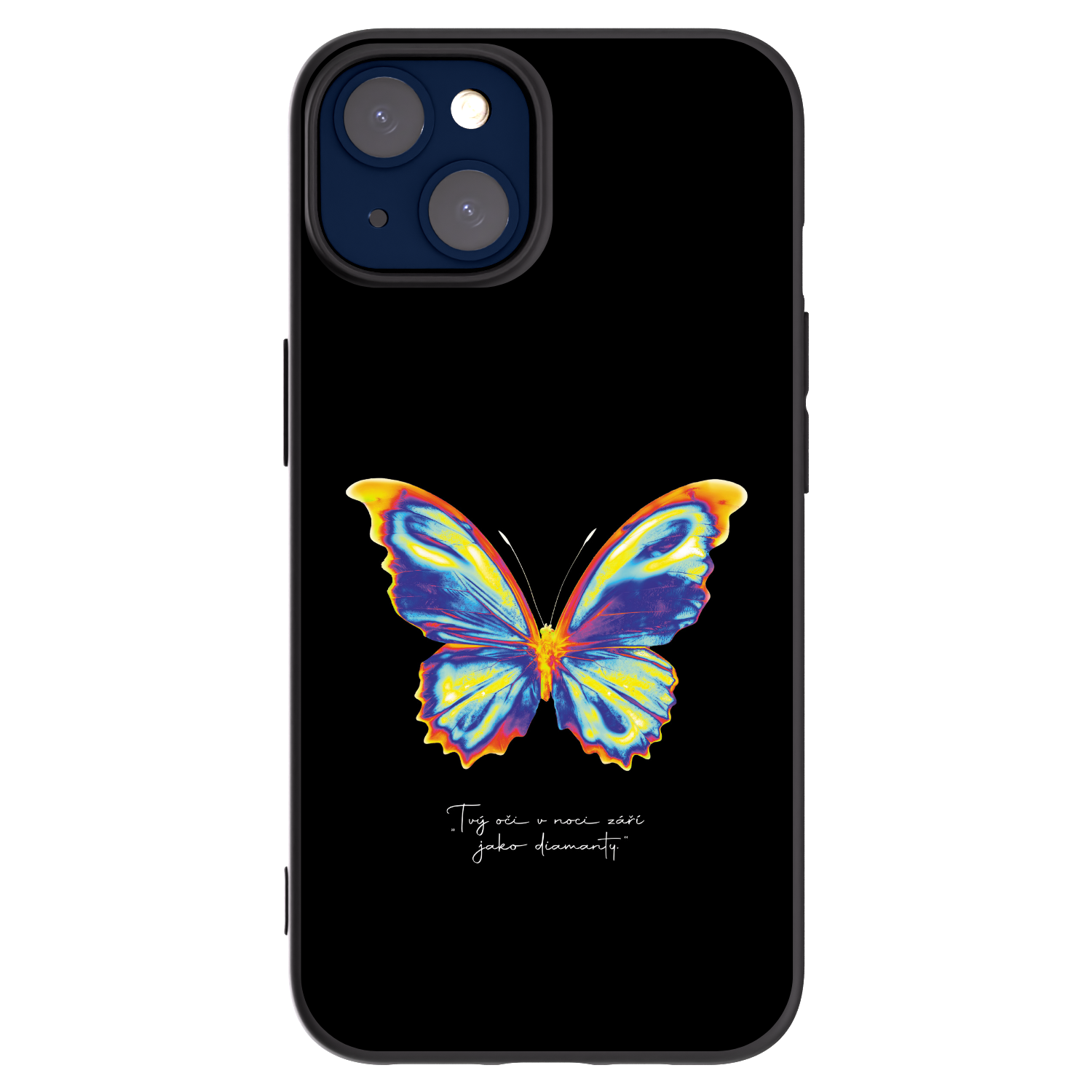 Picasee silikonový černý obal pro Apple iPhone 14 - Diamanty Black