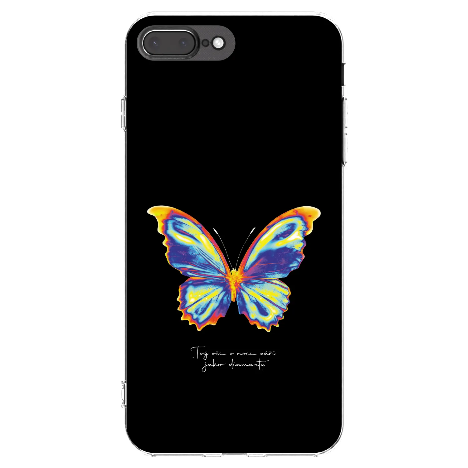 Picasee silikonový průhledný obal pro Apple iPhone 8 Plus - Diamanty Black
