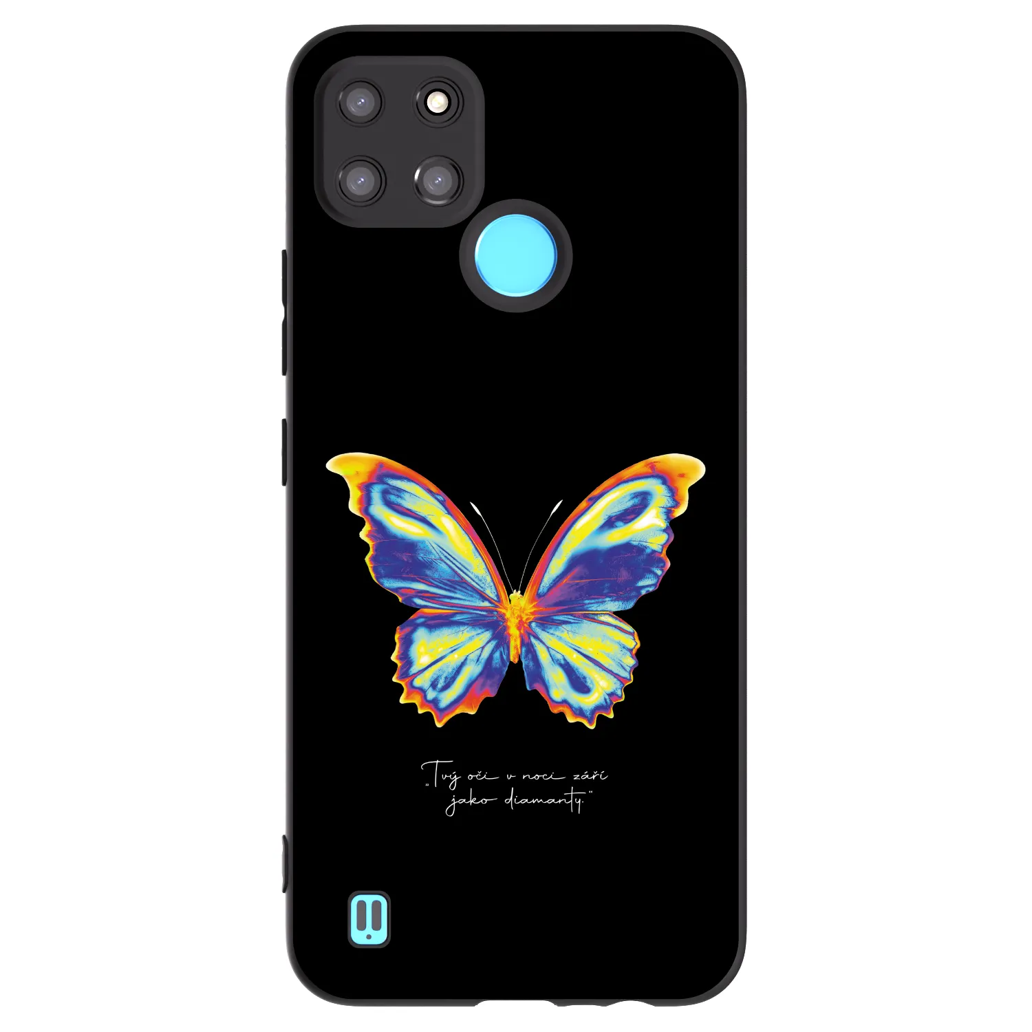 Picasee silikonový černý obal pro Realme C21Y - Diamanty Black
