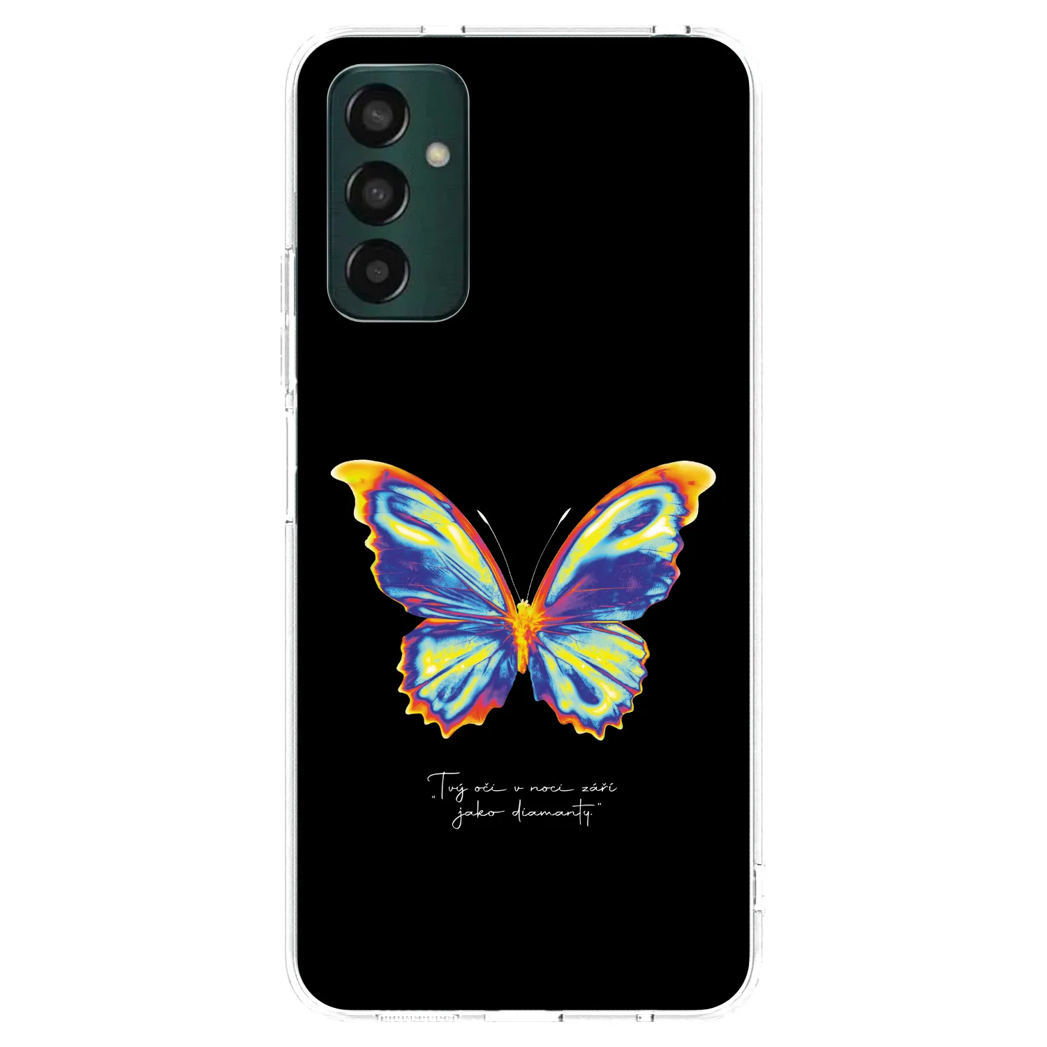 Picasee silikonový průhledný obal pro Samsung Galaxy M13 M135F - Diamanty Black
