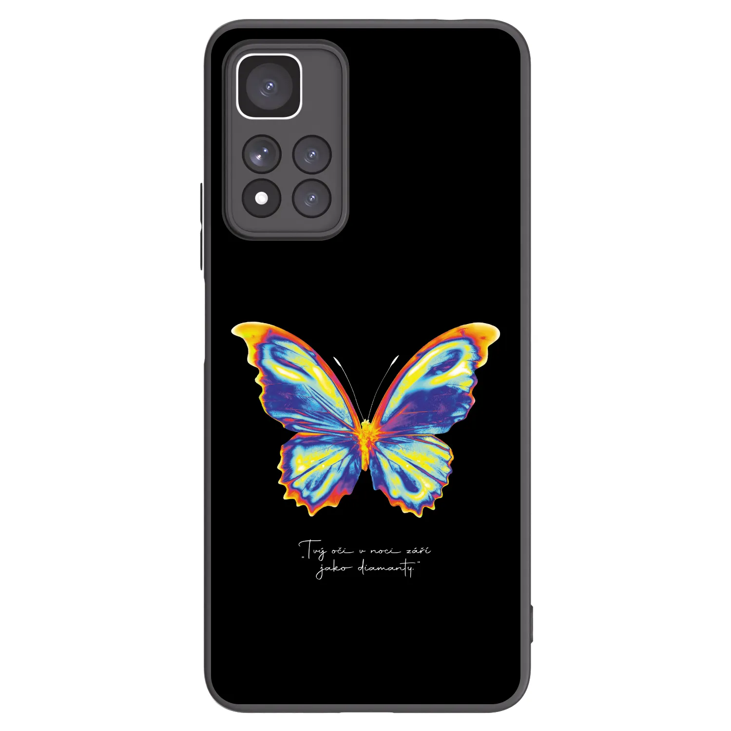 Picasee silikonový černý obal pro Xiaomi Redmi Note 11 Pro+ 5G - Diamanty Black