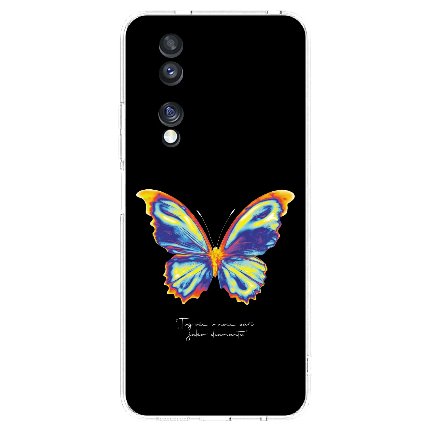 Picasee silikonový průhledný obal pro Honor 70 - Diamanty Black