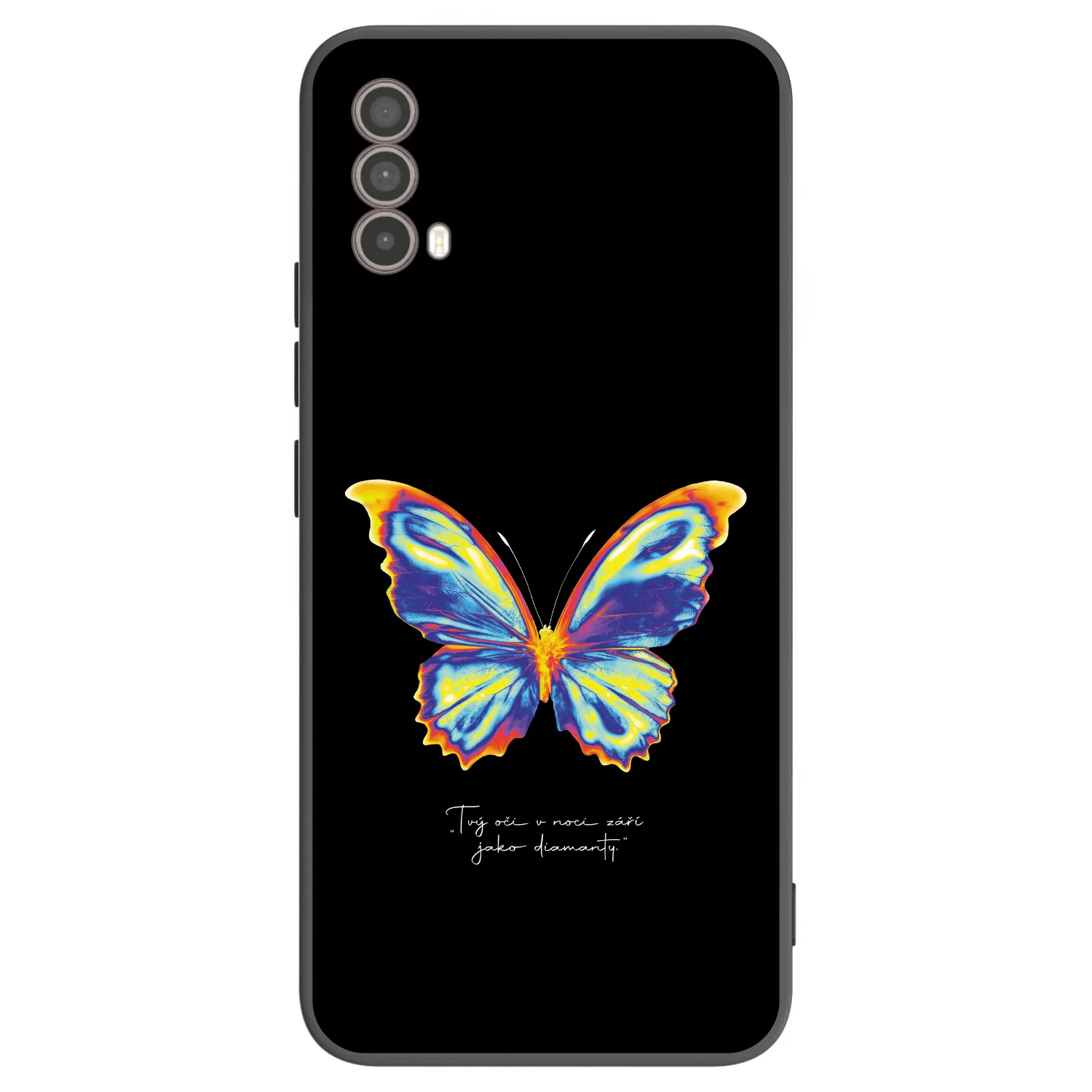Picasee silikonový černý obal pro Motorola Moto E40 - Diamanty Black