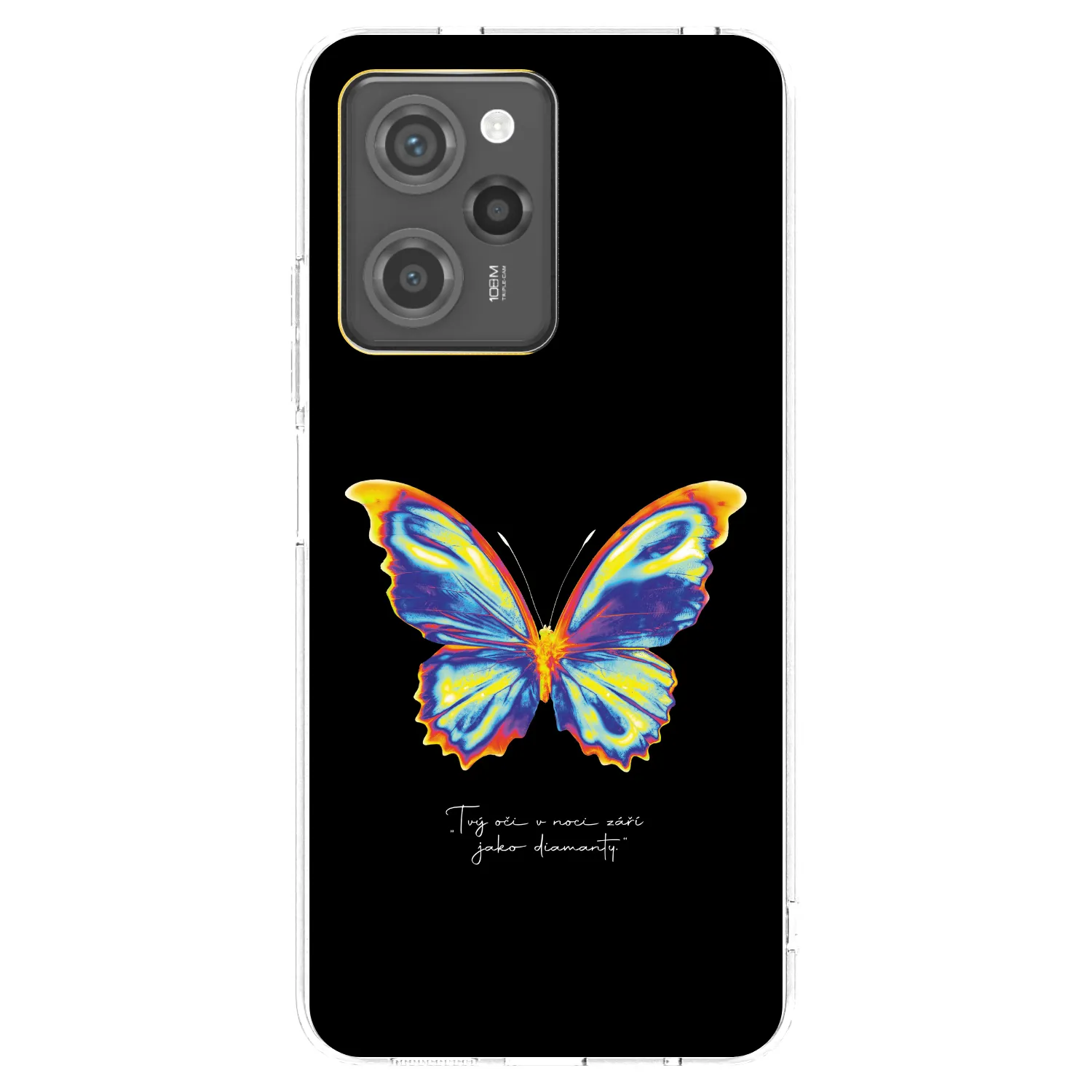 Picasee silikonový průhledný obal pro Xiaomi Poco X5 Pro - Diamanty Black