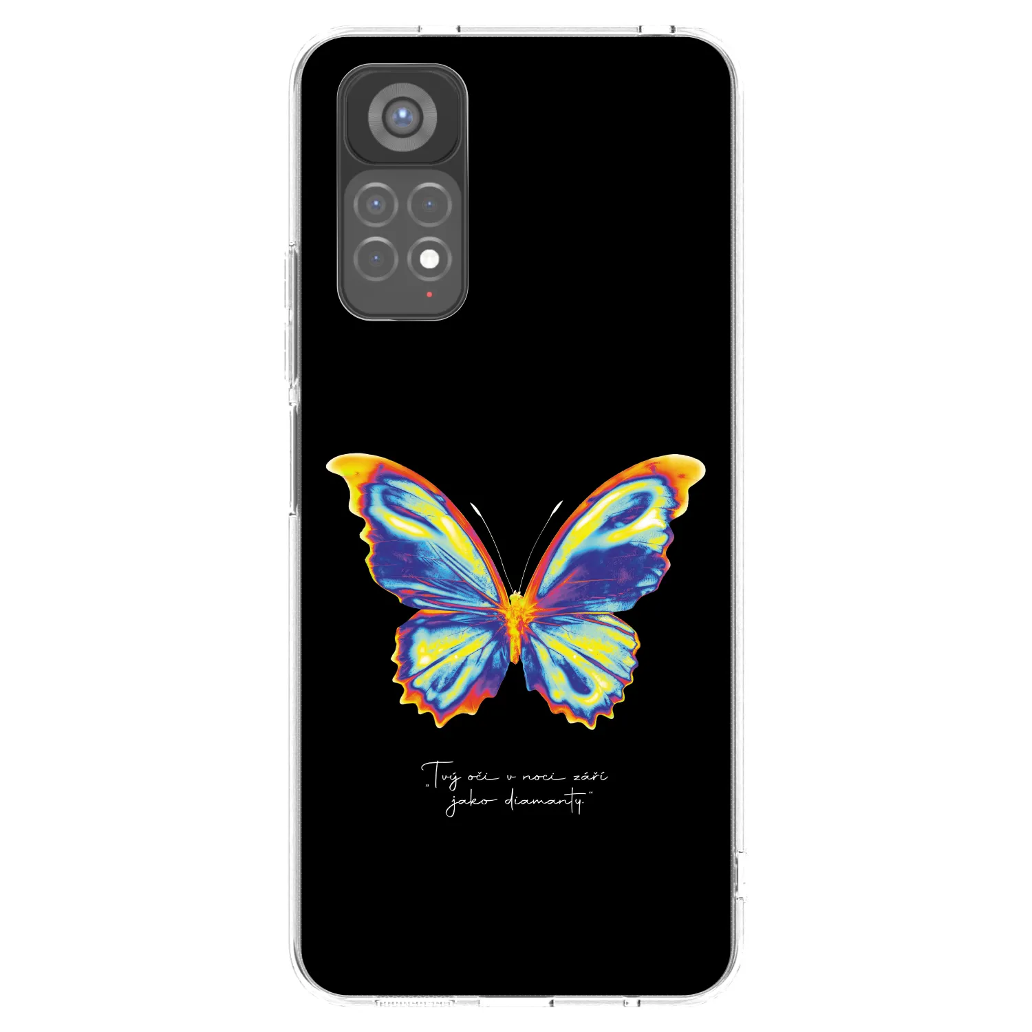Picasee silikonový průhledný obal pro Xiaomi Redmi Note 11S 5G - Diamanty Black