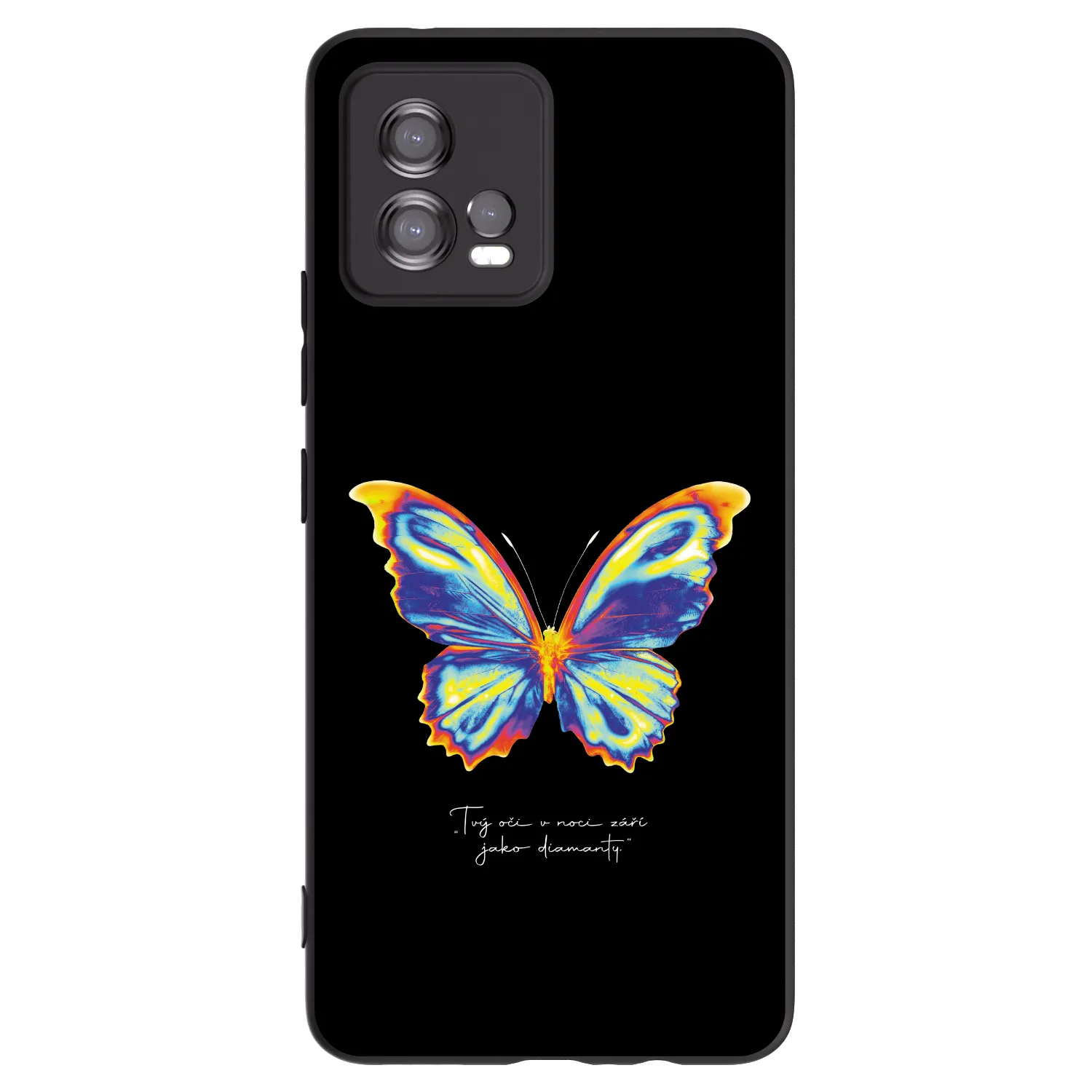 Picasee silikonový černý obal pro Motorola Moto G72 - Diamanty Black