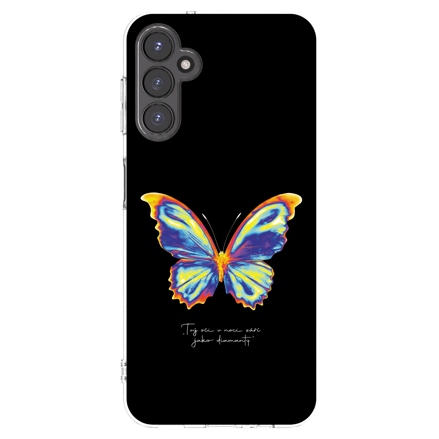 Picasee silikonový průhledný obal pro Samsung Galaxy A14 4G A145R - Diamanty Black
