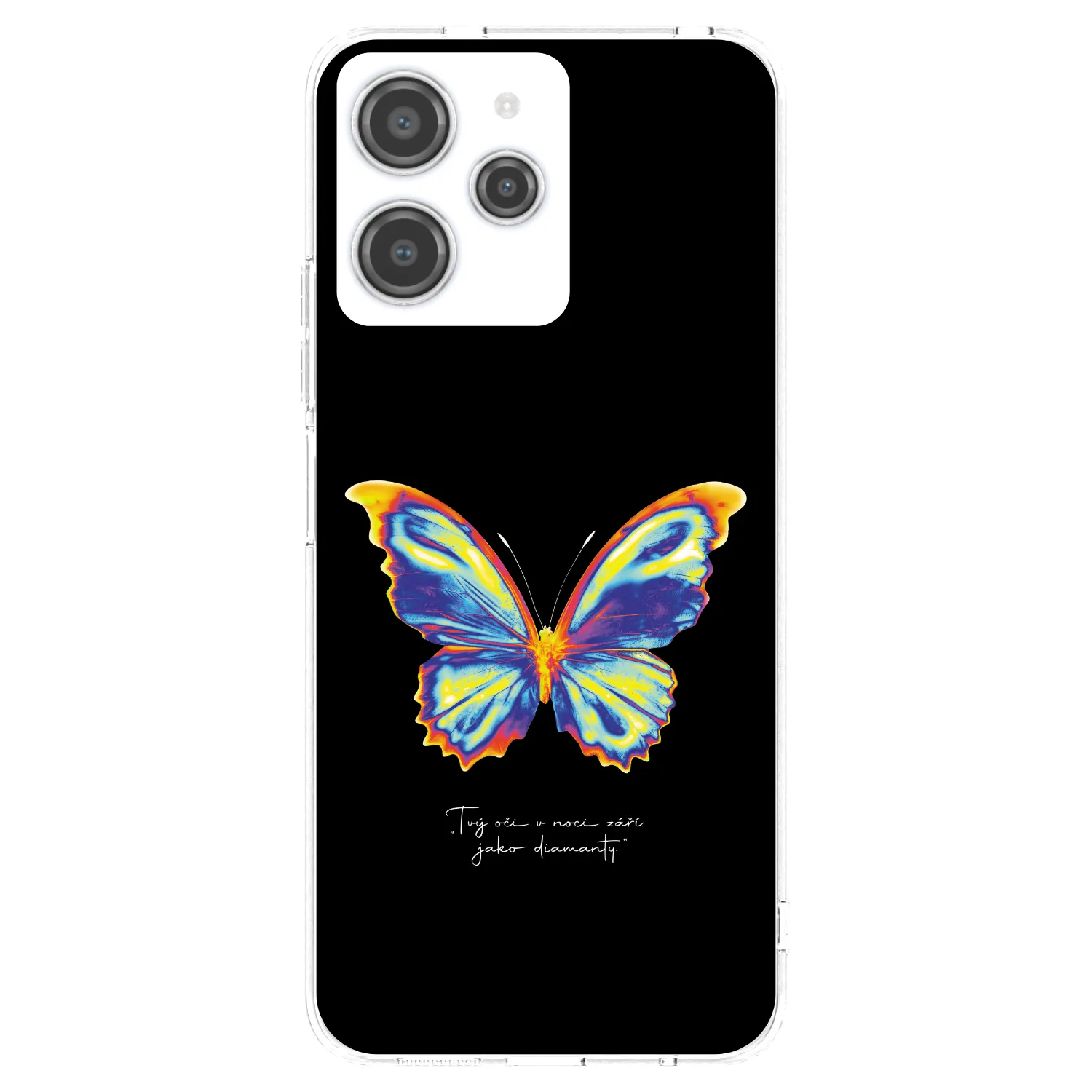 Picasee silikonový průhledný obal pro Xiaomi Redmi 12 4G - Diamanty Black