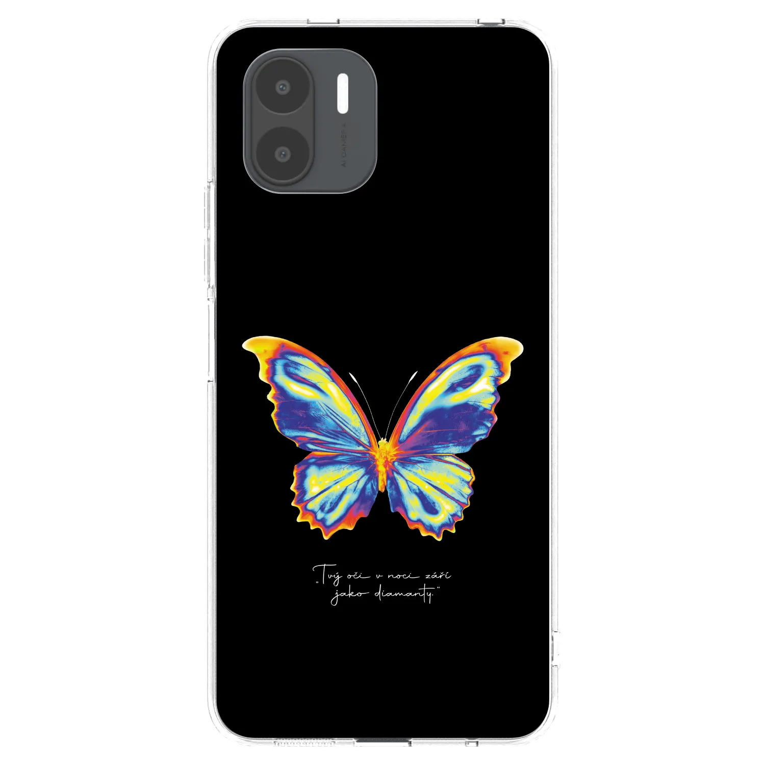 Picasee silikonový průhledný obal pro Xiaomi Redmi A2 - Diamanty Black
